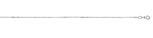 0.5mm 14K White Gold Micro Rolo Link Chain Necklace 16-20in Slide 1