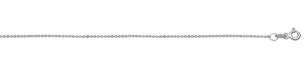 0.7mm 14K White Gold Micro Rolo Link Chain Necklace 16-30in Slide 1