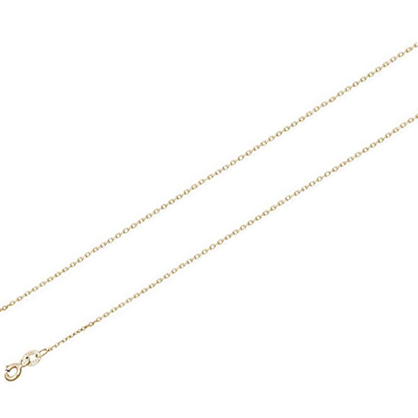 1.0mm 18K Yellow Gold Micro Link Chain Necklace Slide 0