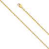 2.5mm 14K Yellow Gold Moon-Cut Bead Ball Chain Necklace 16-24in thumb 0