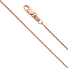 0.9mm 14K Rose Gold Round Wheat Chain Necklace 16-24in thumb 0