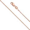 0.8mm Solid 14K Rose Gold Box Chain Necklace 16-24in thumb 0