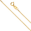 0.9mm 14K Yellow Gold Angled Cut Oval Rolo Chain Necklace 16-22in thumb 0