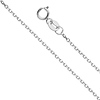 1.2mm 14K White Gold Angled Cut Oval Rolo Chain Necklace 16-22in thumb 0