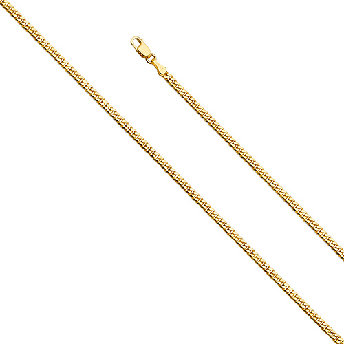 2.5mm 14K Yellow Gold Miami Cuban Chain Necklace 18-24in Slide 0