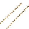 4mm 14K Yellow Gold Hollow Paper Clip Link Chain Necklace 16-30in thumb 0