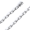 7mm 14K White Gold Solid Hollow Paper Clip Link Chain Necklace 16-30in thumb 0