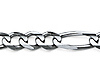 5mm 14K White Gold Figaro Link Chain Necklace 16-30in thumb 1