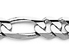 8mm Sterling Silver Men's Figaro Link Chain Bracelet 8in thumb 1