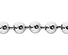 4mm 14K White Gold Ball Link Chain Necklace 16-30in thumb 1