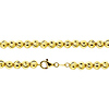 6mm 10K Yellow Gold Moon Cut Chain Necklace 30-40in thumb 0
