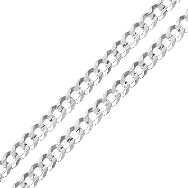 6mm Sterling Silver Men's Curb Cuban Link Chain Necklace 16-30in Slide 0
