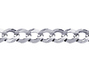 4mm Sterling Silver Curb Cuban Link Chain Bracelet 7in thumb 1