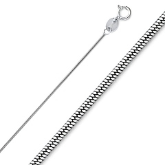 1mm Sterling Silver Snake Chain Necklace 16-24in