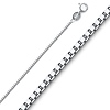 0.9mm Sterling Silver Box Link Chain Necklace 16-22in thumb 0