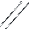 3.7mm 18K White Gold Franco Chain Necklace 20-30in thumb 0