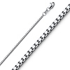 1.1mm 18K White Gold Box Chain Necklace 16-18in thumb 0