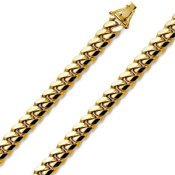 22K Yellow Gold Men's Cuban Link Chain w/ Satin Finish, 99.7 Grams