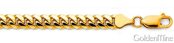 22K Yellow Gold Men's Cuban Link Chain w/ Satin Finish, 99.7 Grams