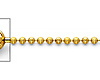 1.9mm 14K Yellow Gold Solid Moon Cut Ball Chain Necklace 16-22inch thumb 1