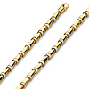 5.1mm 14k Yellow Gold Men's Fancy Bullet Link Chain Necklace 26in thumb 0