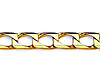 4mm 14K Yellow Gold Men's Square Curb Link Chain Bracelet 8in thumb 1