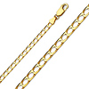 3.5mm 14K Yellow Gold Square Curb Cuban Link Chain Bracelet 7.5in thumb 0