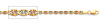 3.1mm 14K Tricolor Gold Solid Round Star Diamond-Cut Valentino Chain Bracelet 7in thumb 1