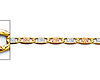 2mm 14K TriGold Solid Pave Valentino Chain Necklace 16-24in thumb 1