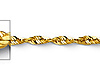 2mm 14K Yellow Gold Diamond-Cut Rope Chain Necklace 16-24in thumb 1