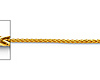 0.9mm Solid 14K Yellow Gold Round Braided Spiga Wheat Chain Necklace 16-22in thumb 1