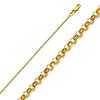 1.6mm 14K Yellow Gold Diamond-Cut Angled Rolo Cable Chain Necklace 16-24in thumb 0