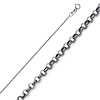 1.2mm 14K White Gold Diamond-Cut Angled Rolo Cable Chain Necklace 16-22in thumb 0