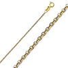 1.4mm 14K Two Tone Gold Diamond-Cut Beveled Cable Chain Necklace 16-22in thumb 0