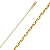 1.2mm 14K Yellow Gold Diamond-Cut Angled Oval Cable Chain Necklace 16-22in thumb 0