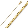 0.5mm 14K Yellow Gold Box Link Chain Necklace 16-22in ...