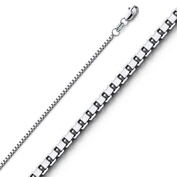 white gold box chain