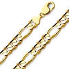 Men's 11mm 14K Yellow Gold Figaro Link Chain Necklace 24-30in thumb 0