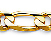 Men's 11mm 14K Yellow Gold Solid Figaro Link Chain Necklace 24-30in thumb 1