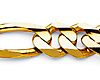 9mm 14K Yellow Gold Men's Figaro Link Chain Bracelet 8.5in thumb 1