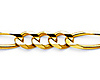 5mm 14K Yellow Gold Solid Figaro Link Chain Necklace 18-30in thumb 1