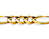 5mm 18K Yellow Gold Figaro Link Chain Necklace 16-30in thumb 1
