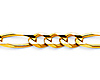 4mm 14K Yellow Gold Figaro Link Chain Necklace 18-24in thumb 1