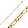 2.5mm 14K Yellow Gold Figaro Link Chain Necklace 16-24in thumb 0