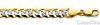 8mm  14K Two-Tone Gold White Pave Curb Cuban Link Bracelet 8.5in thumb 1