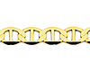 5.5mm 14K Yellow Gold Men's Flat Mariner Chain Bracelet 7.5in thumb 1