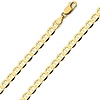 4.5mm 14K Yellow Gold  Men's Flat Mariner Chain Necklace 18-24in thumb 0