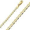 3.5mm 14K Yellow Gold Flat Mariner Chain Necklace 18-24in thumb 0