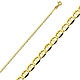 2mm 14K Yellow Gold Flat Mariner Chain Necklace 16-24in thumb 1