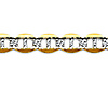 4.5mm 14K Two-Tone Gold Men's Flat Mariner Chain Bracelet 7.5in thumb 1
